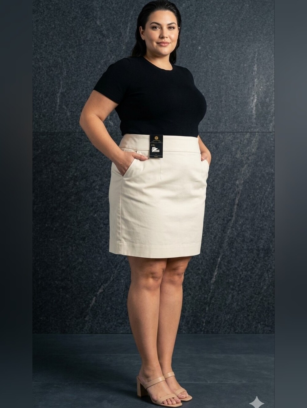 181 NWT JM Collection Bright White Pull-On Skort - Plus Size XXL